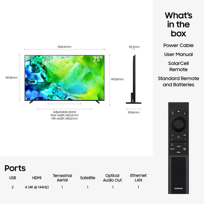Samsung QE75QN80HAUXXU 75" 4K Neo QLED Vision AI Smart TV