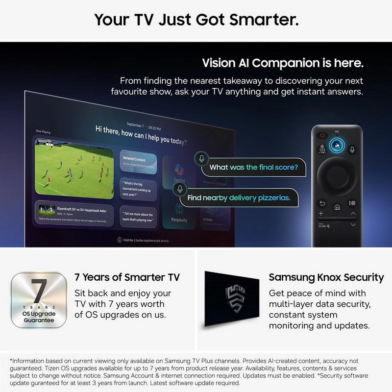 Samsung QE77S90HATXXU 77" OLED Glare Free Vision AI Smart TV