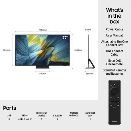 Samsung QE77S95FATXXU 77" OLED Smart AI TV