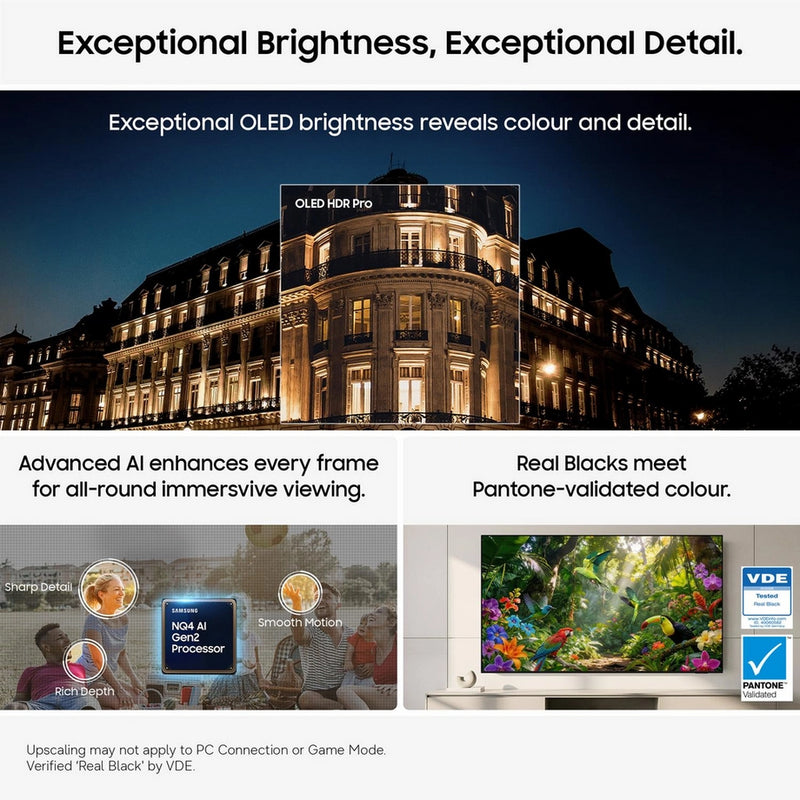 Samsung QE77S95HFTXXU 77" OLED Glare Free Vision AI Smart TV