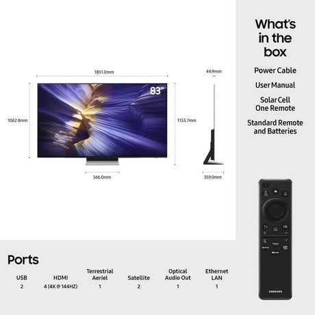 Samsung QE83S90FAEXXU 83" 4K OLED Smart AI TV
