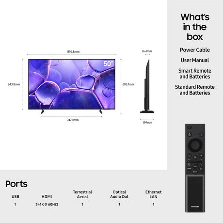 Samsung UE50U8020FKXXU 50" 4K Crystal UHD Smart TV - Bonus Superstore