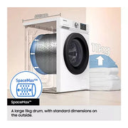 Samsung WW11DG5B25AEEU 11kg 1400 Spin Washing Machine - White - Bonus Superstore