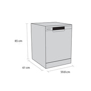 Schonhaus DWSF0115FSBG Dishwasher in Graphite - 15 Place Settings - Bonus Superstore
