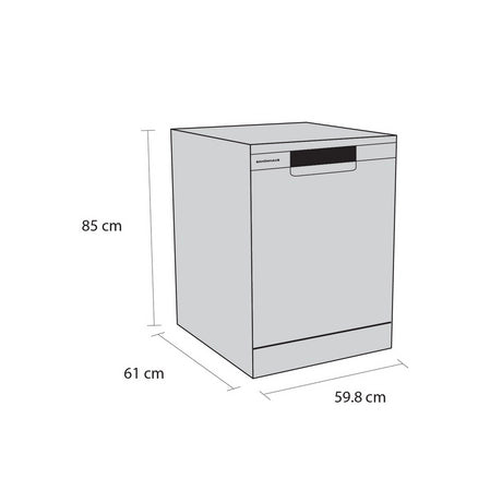 Schonhaus DWSF0115FSBG Dishwasher in Graphite - 15 Place Settings - Bonus Superstore