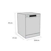 Schonhaus DWSF0115FSBG Dishwasher in Graphite - 15 Place Settings - Bonus Superstore