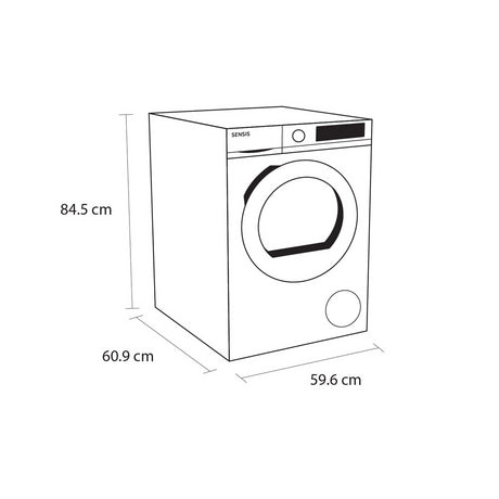 Sensis TDHF019A2W 9kg Heat Pump Tumble Dryer - White