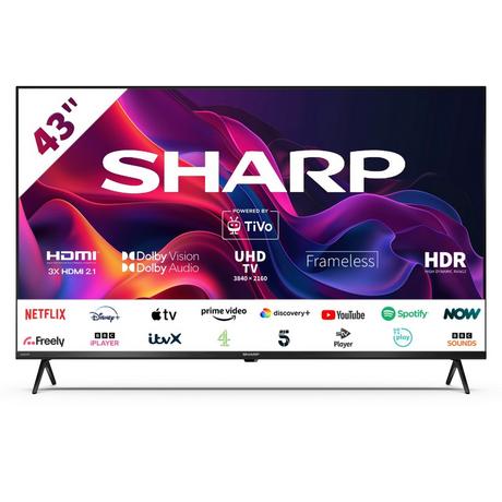 Sharp 4T-C43GK4245KB 43" 4K UHD Frameless Smart TiVo TV - Bonus Superstore