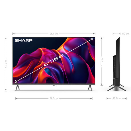 Sharp 4T-C43GM6245KS 43" 4K UHD Quantum Dot Frameless Smart TiVo TV