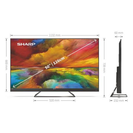 Sharp 4T-C50EQ3KM2AG 50" 4K Ultra HD Smart TV Quantum Dot