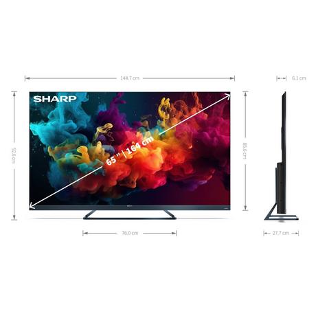 Sharp 4T-C65FQ5KM2KG 65" 4K UHD Quantum Dot Frameless Smart Google TV