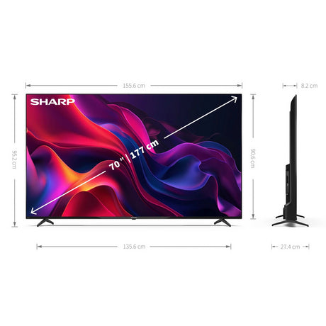 Sharp 4T-C70GK4245KB 70" 4K Ultra HD Frameless Roku Smart TV Sharp