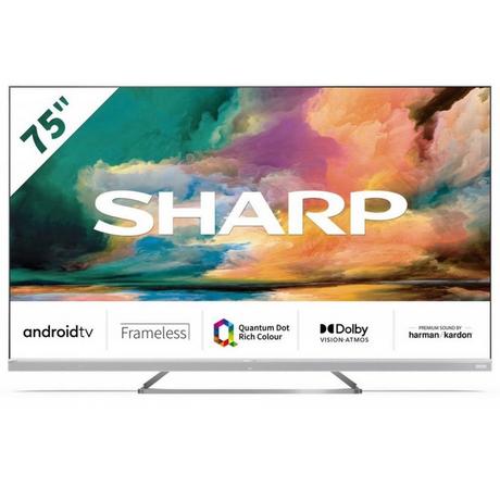 Sharp 4T-C75EQ4KM2AG 75" 4K UHD Frameless Quantum Dot Android TV
