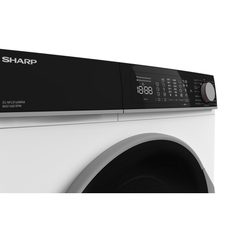 Sharp ES-NFL814AWNA 8kg 1400 Spin Washing Machine - White