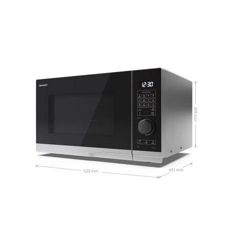 Sharp YC-PG254AU-S 25 Litres Grill Microwave Oven - Silver/Black