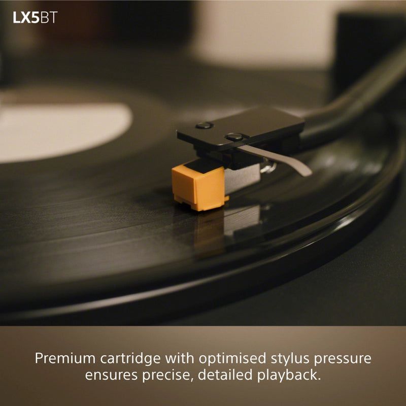 Sony PSLX5BT.CEK Wireless Bluetooth Turntable with Auto Playback - Premium cartridge & Stylus - Pure Black