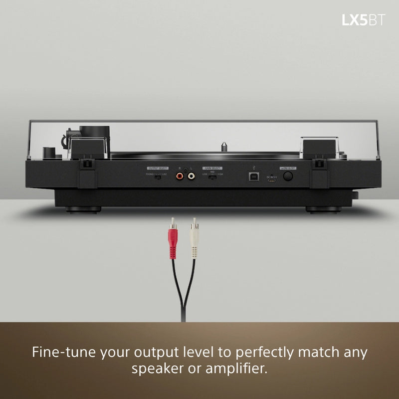 Sony PSLX5BT.CEK Wireless Bluetooth Turntable with Auto Playback - Premium cartridge & Stylus - Pure Black