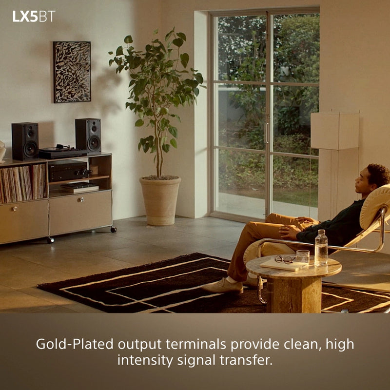 Sony PSLX5BT.CEK Wireless Bluetooth Turntable with Auto Playback - Premium cartridge & Stylus - Pure Black