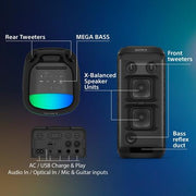 Sony SRSXV800B_CEL Wireless 2 ch Portable Speaker - Black - Bonus Superstore