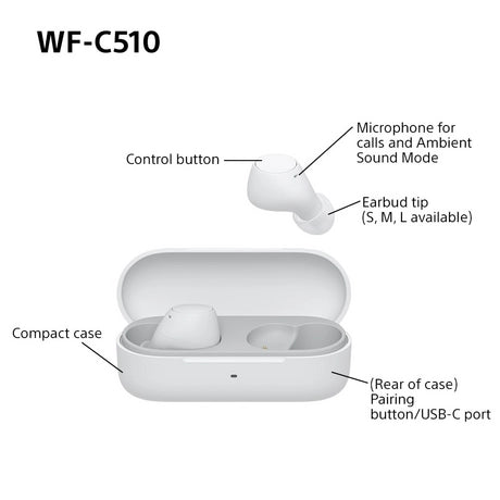 Sony WFC510W.CE7 Wireless In ear headphones - White