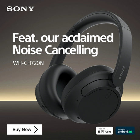 Sony Wireless Headphones - Noise Cancelling - WHCH720NB_CE7 - Black