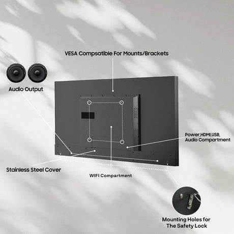 Sylvox OT50B1K4GC 50" Partial Sun Outdoor TV
