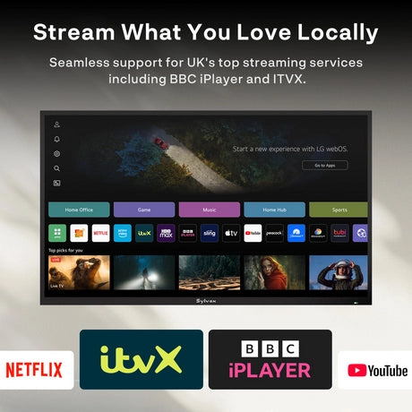 Sylvox OT75B1K4GC 75" Partial Sun Outdoor TV