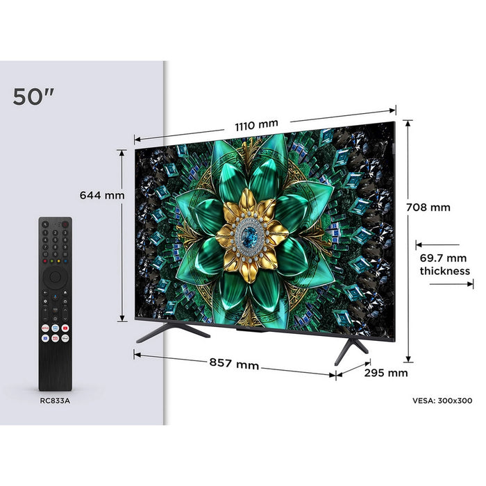 TCL 50Q6C-UK 50" 4K Ultra HD QD-MINI LED Google TV