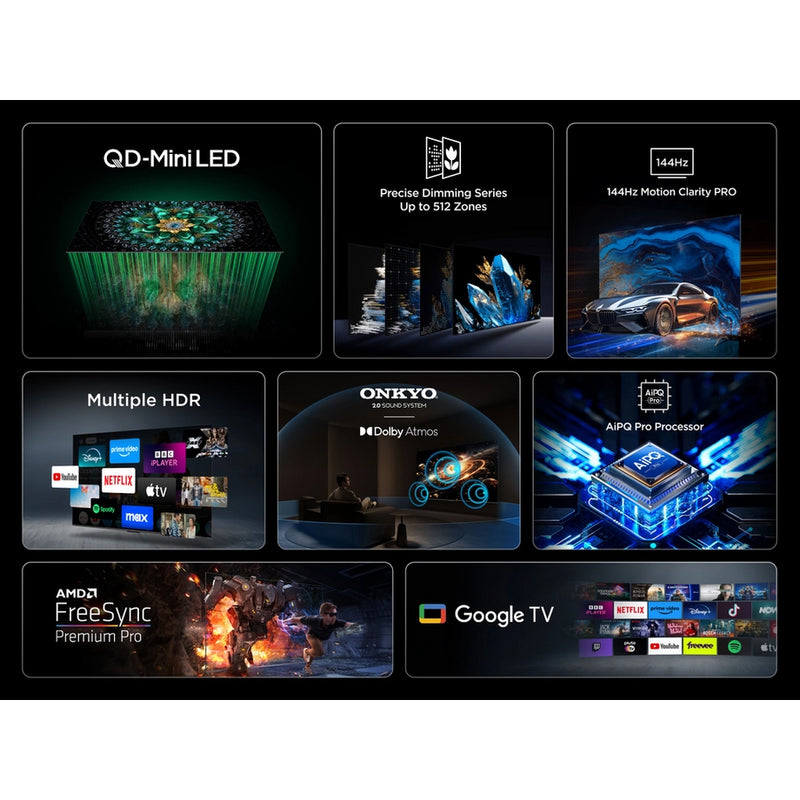 TCL 50Q6C-UK 50" 4K Ultra HD QD-MINI LED Google TV - Bonus Superstore