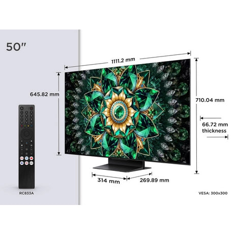 TCL 50Q7C-UK 50" 4K QD-Mini LED UHD Smart Google TV