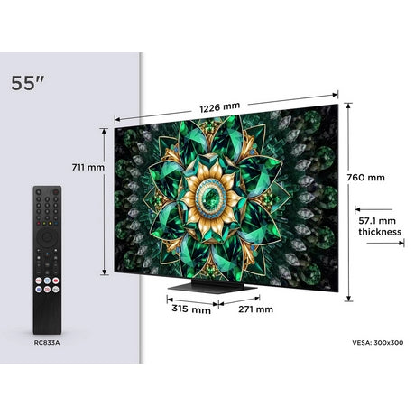 TCL 55Q7C-UK 55" 4K QD-Mini LED UHD Smart Google TV