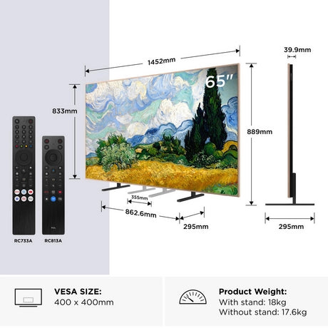 TCL 65A400 PRO-UK 65" 4K Ultra HD QD-MINI LED AI ART TV