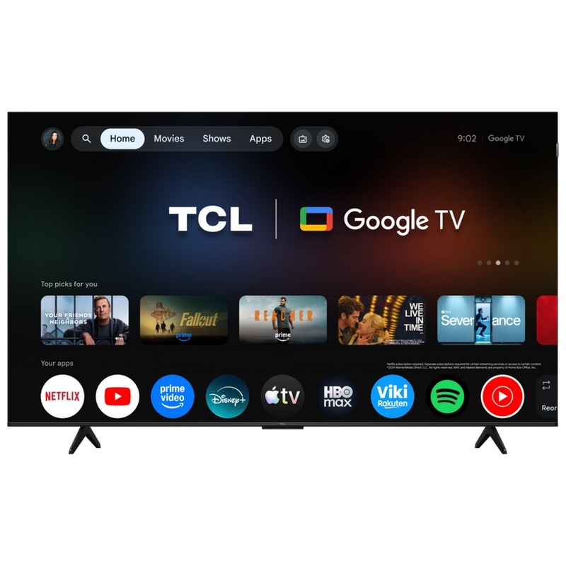 TCL 75P7L-UK 75" 4K HDR QLED Direct LED Google TV - Black