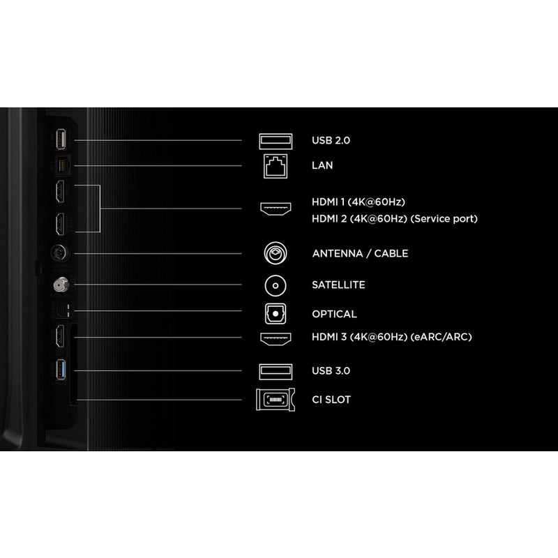 TCL 75P7L-UK 75" 4K HDR QLED Direct LED Google TV - Black