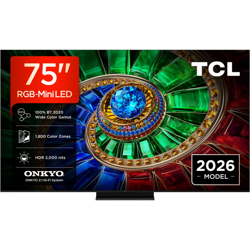 TCL 75RM7L-UK 75" 4K Ultra HD RGB MINI LED Google TV - Black