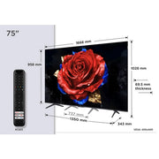 TCL 75T8C-UK 75" 4K QLED HDR Ultra HD Google TV - Bonus Superstore