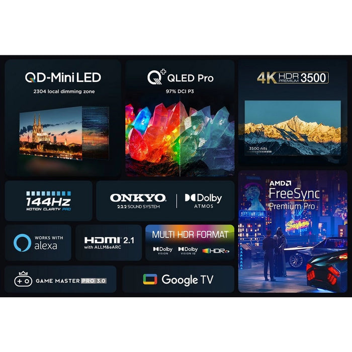 TCL 85C855K 85" 4K QLED HDR Premium Google TV