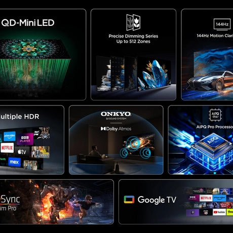 TCL 85Q6C-UK 85" 4K QD-Mini LED UHD Smart Google TV - Bonus Superstore