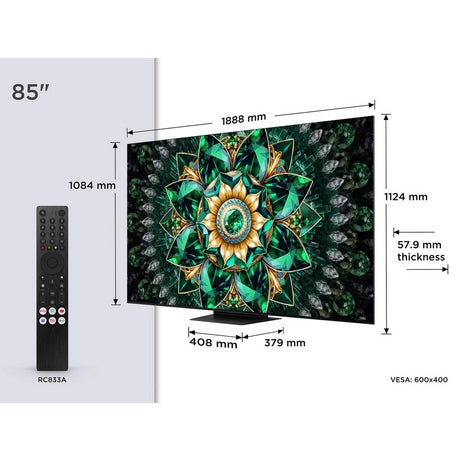 TCL 85Q7C-UK 85" 4K QD-Mini LED UHD Smart Google TV