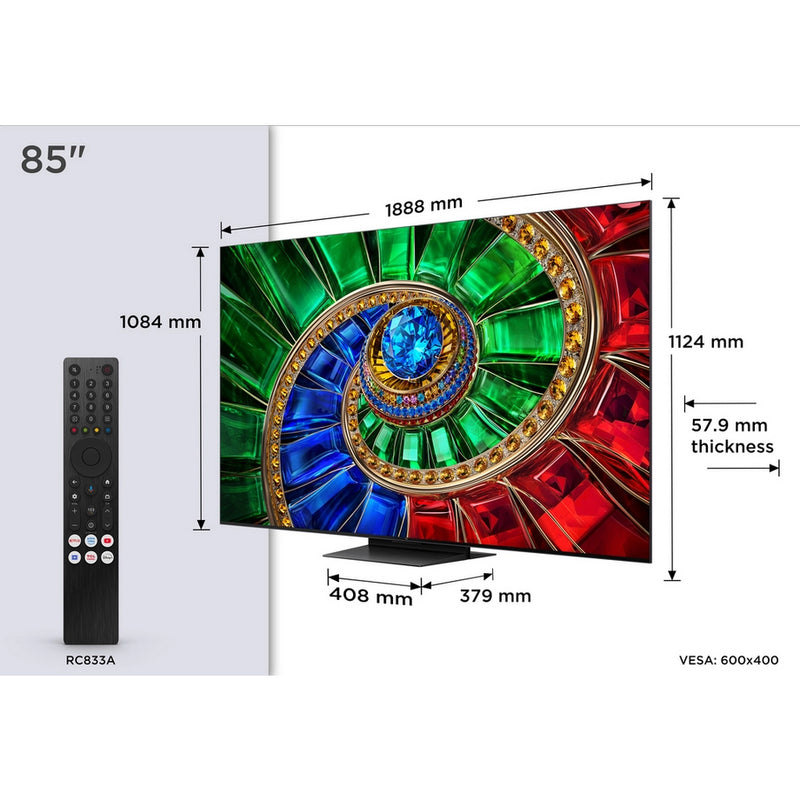 TCL 85RM7L-UK 85" 4K Ultra HD RGB MINI LED Google TV