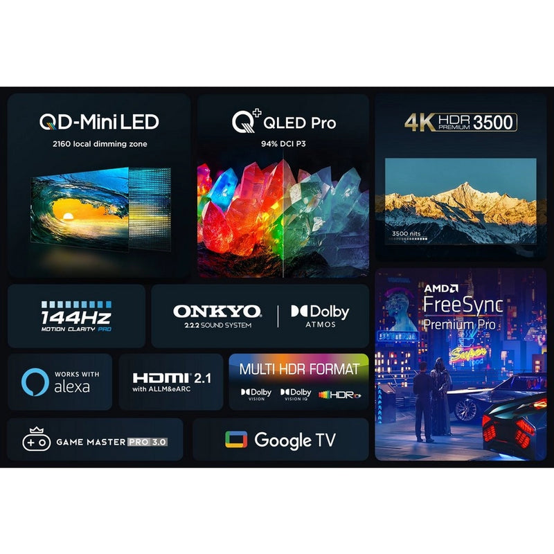 TCL 98C855K 98" 4K QLED HDR Premium Google TV