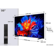 TCL 98P8K-UK 98" 4K QLED HDR Ultra HD Google TV - Bonus Superstore