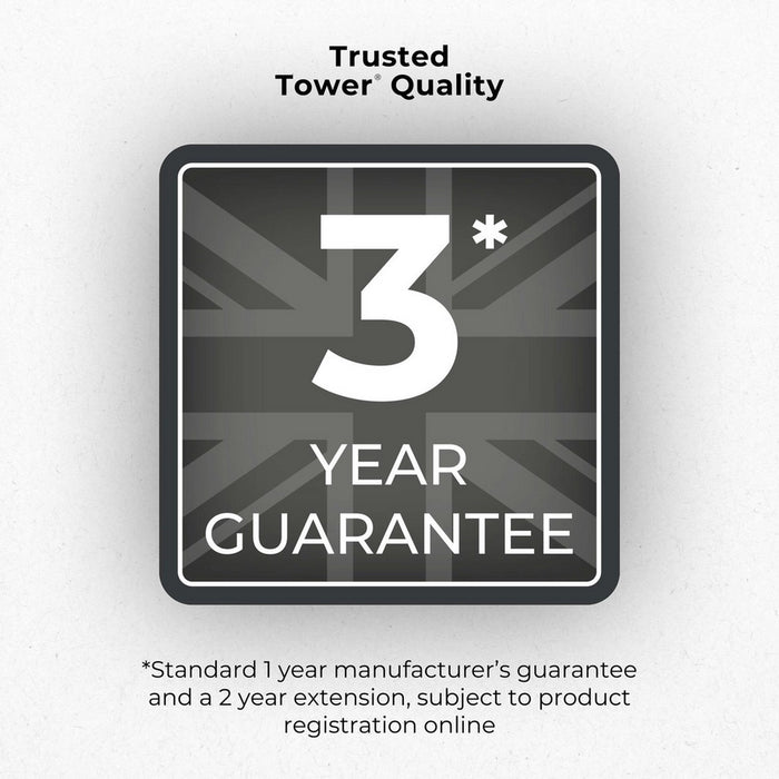 Tower T17190 Vortx 11L Dual Layer Air Fryer - Black with Chrome Trim