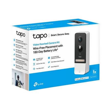 TP-Link TAPOD230S1 Smart Battery Video Doorbell Camera Kit - White - Bonus Superstore