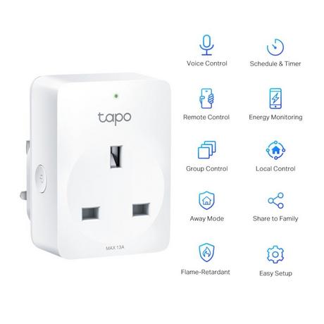 TP-Link TAPOP110 Energy Monitoring Mini Smart Wi-Fi Plug - White - Bonus Superstore