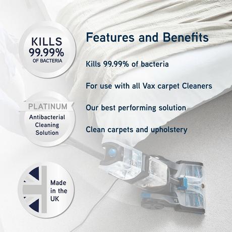 VAX 1-1-143048 Platinum Antibacterial Carpet Cleaning Solution 5pk