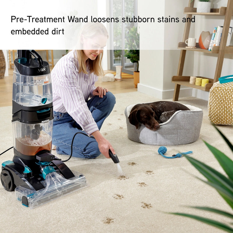 Vax CDCW-PMXP Platinum Power Max Pet-Design Carpet Cleaner - Black & Teal - Bonus Superstore