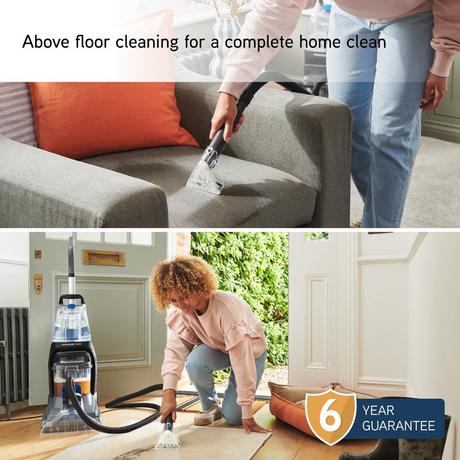 Vax CDCW-SSXS SpinScrub Power Carpet Washer - Grey & Tiger Blue - Bonus Superstore