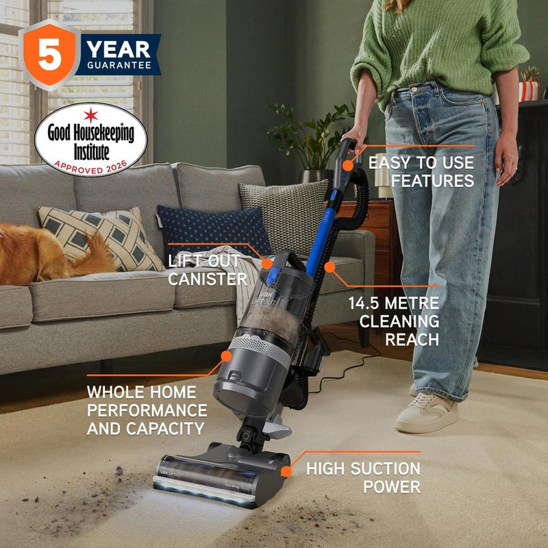 Vax CDUP-LOXR LiftOut Reach Pet Upright Vacuum - Graphite / Blue