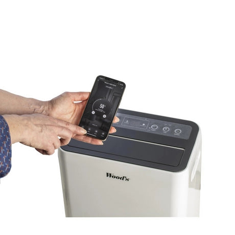 Woods MRD20GWKIT Dehumidifier with Free Hygrometer - White